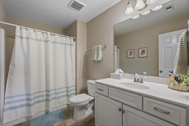 6740 Falls Ridge Ln, College Grove, TN 37046 - full bathroom with toilet, vanity, and curtained shower