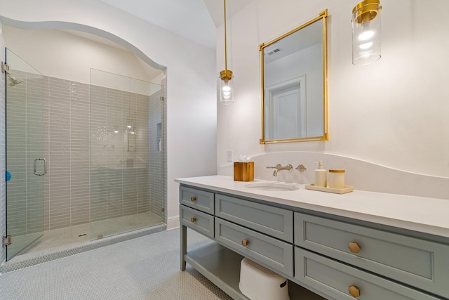 7212 Shagbark Ln, College Grove, TN 37046 - bathroom featuring vanity and a shower stall