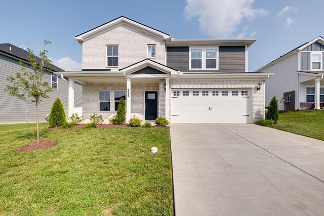 1207 Bridgett Way, Mount Juliet, TN 37122 - view of front of property with brick siding, an attached garage, driveway, and a front yard