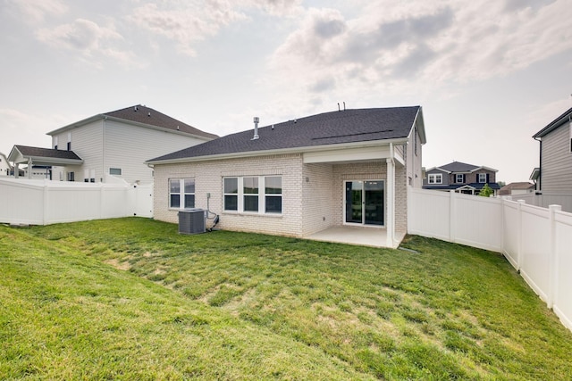 1207 Bridgett Way, Mount Juliet, TN 37122 - back of property with a patio area, brick siding, and central AC unit