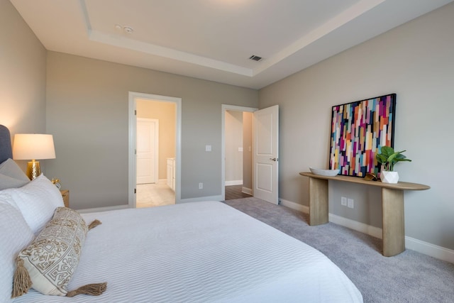 1207 Bridgett Way, Mount Juliet, TN 37122 - bedroom featuring carpet floors, baseboards, ensuite bath, and a raised ceiling