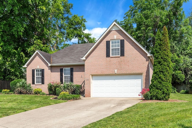 2707 Comer Dr, Murfreesboro, TN 37128 - traditional-style home featuring brick siding, concrete driveway, an attached garage, and a shingled roof