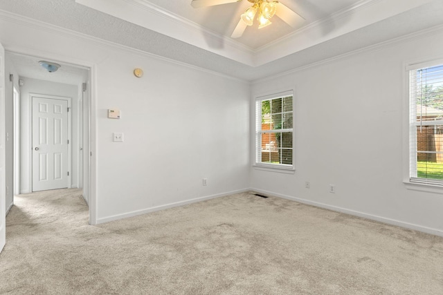 2707 Comer Dr, Murfreesboro, TN 37128 - unfurnished room with carpet, a ceiling fan, ornamental molding, and baseboards