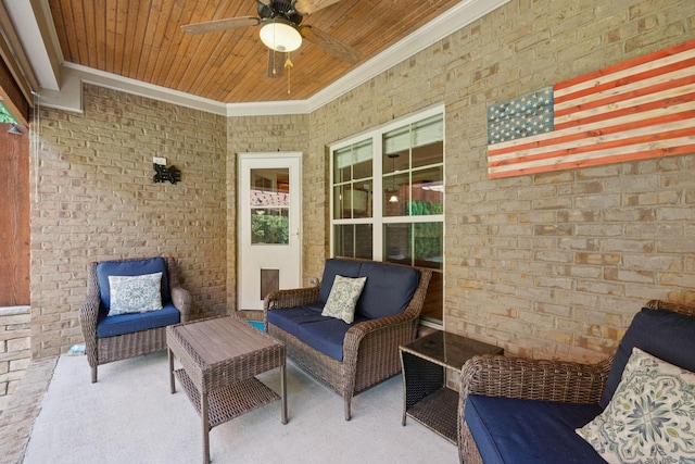 4181 Miles Johnson Pkwy, Spring Hill, TN 37174 - view of patio featuring ceiling fan and outdoor lounge area