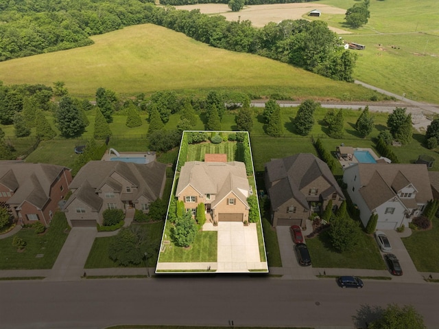 4181 Miles Johnson Pkwy, Spring Hill, TN 37174 - aerial view of residential area with property parcel outlined