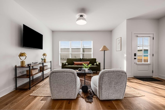 606B 41st Ave N, Nashville, TN 37209 - living area featuring wood finished floors and baseboards