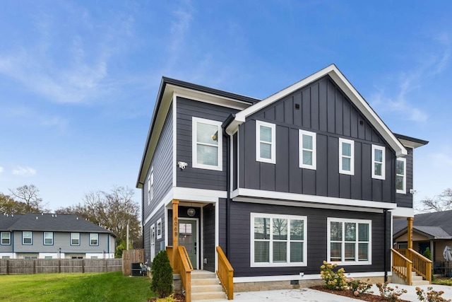 606B 41st Ave N, Nashville, TN 37209 - contemporary house with board and batten siding and central AC