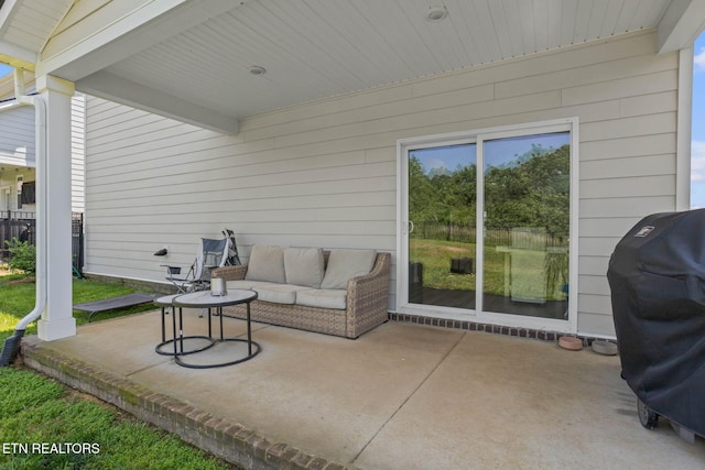 324 Gulfstream Dr, Gallatin, TN 37066 - view of patio featuring a grill and an outdoor hangout area