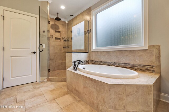 550 Stone Villa Ln, Knoxville, TN 37934 - full bathroom featuring tiled shower and a garden tub