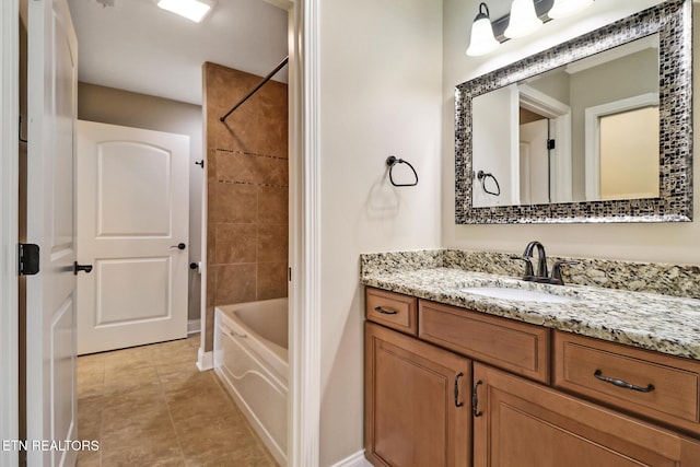 550 Stone Villa Ln, Knoxville, TN 37934 - full bath with vanity, tile patterned flooring, and shower / bath combination