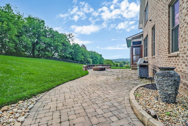 550 Stone Villa Ln, Knoxville, TN 37934 - view of patio / terrace featuring an outdoor fire pit and a grill