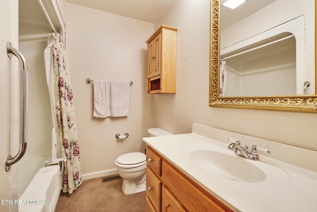 1396 N York Hwy Unit 1396, Jamestown, TN 38556 - full bath featuring vanity, toilet, baseboards, and shower / bath combo