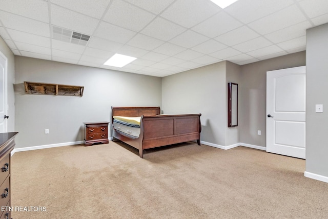 5424 Wilder Rd, Grimsley, TN 38565 - bedroom with carpet flooring, a paneled ceiling, and baseboards