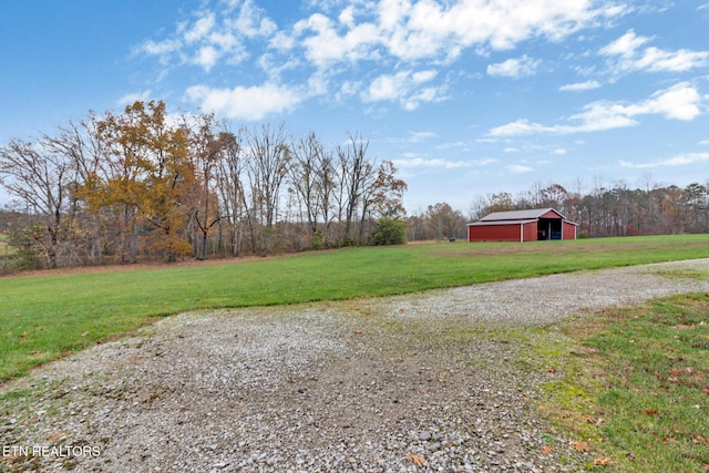 5424 Wilder Rd, Grimsley, TN 38565 - view of grassy yard with an outbuilding, an outdoor structure, and a view of countryside