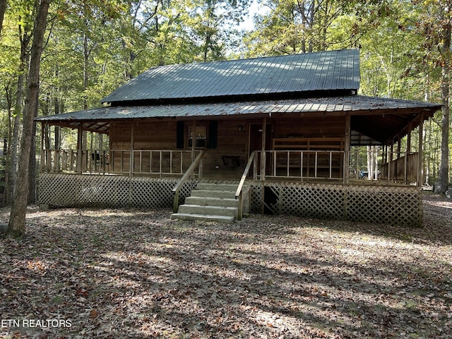 301 Joe Barnett Rd, Jamestown, TN 38556 - view of front facade with a porch and metal roof