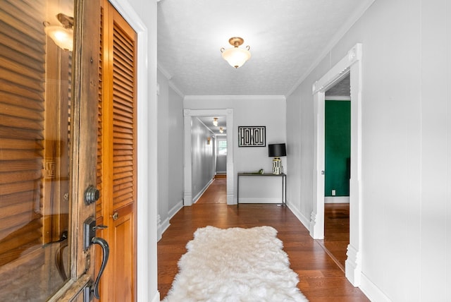 6085 Blue Springs Rd, Cadiz, KY 42211 - corridor featuring wood finished floors, baseboards, and crown molding