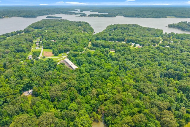 6085 Blue Springs Rd, Cadiz, KY 42211 - drone / aerial view of a large body of water and a heavily wooded area