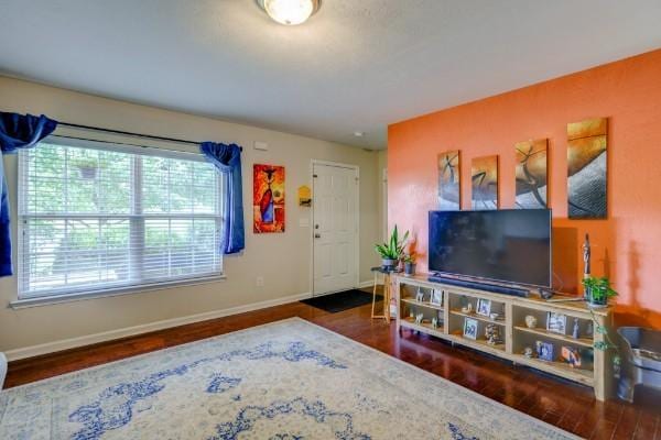 5035 Preserve Blvd, Antioch, TN 37013 - living room with wood finished floors, healthy amount of natural light, and baseboards