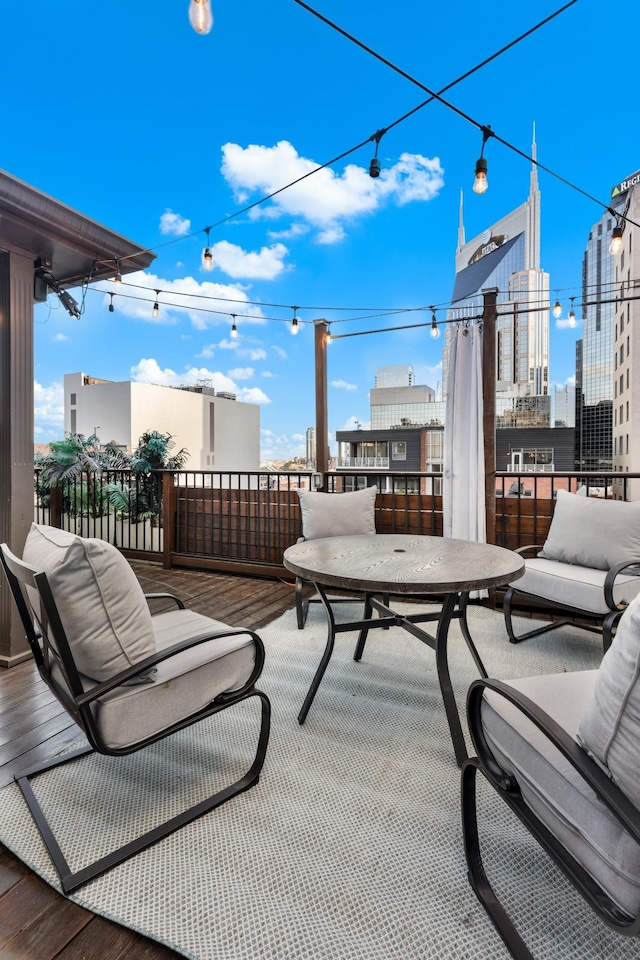 207 3rd Ave N Unit 602, Nashville, TN 37201 - view of patio featuring a balcony and a city view
