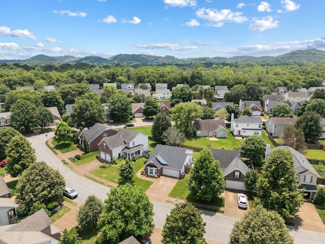 3207 Gardendale Dr, Franklin, TN 37064 - aerial perspective of suburban area with mountains