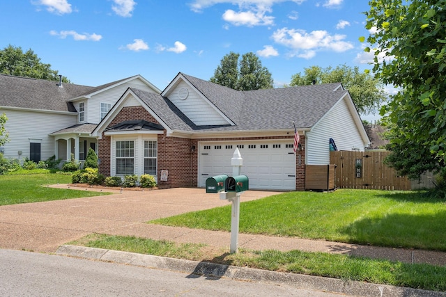 3207 Gardendale Dr, Franklin, TN 37064 - traditional-style home featuring an attached garage, concrete driveway, brick siding, and roof with shingles