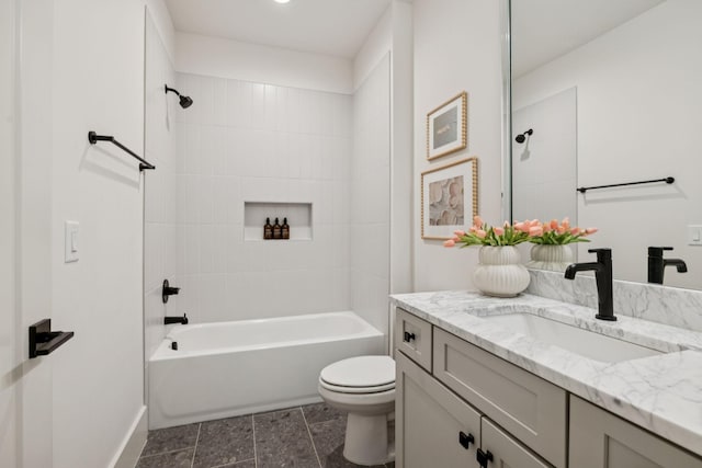 2764 Otterham Dr, Thompsons Station, TN 37179 - full bathroom featuring vanity, toilet, and shower / bathtub combination