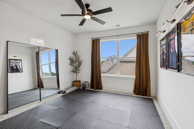 2764 Otterham Dr, Thompsons Station, TN 37179 - carpeted spare room featuring a ceiling fan and baseboards