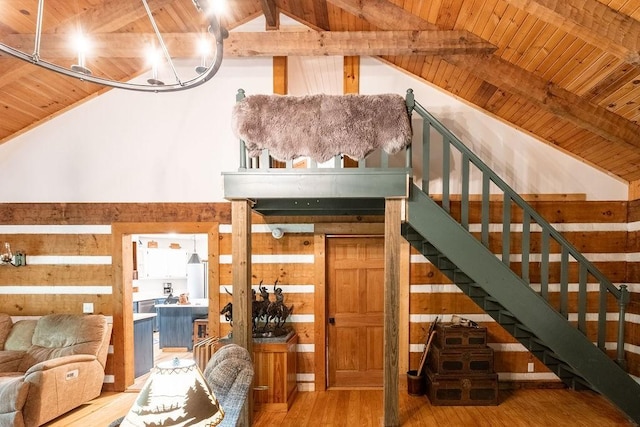 652 Northup Rd, Portland, TN 37148 - living room featuring wood ceiling and wood finished floors