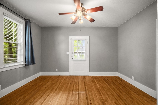 400 Connell St, Springfield, TN 37172 - spare room featuring wood finished floors, baseboards, ceiling fan, and plenty of natural light