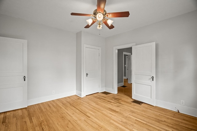 400 Connell St, Springfield, TN 37172 - unfurnished bedroom with light wood-style floors, baseboards, and a ceiling fan