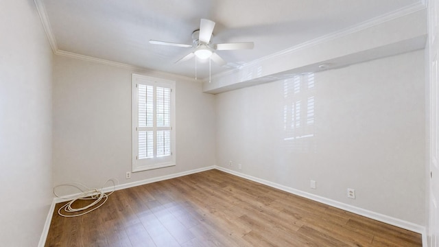1280 Middle Tennessee Blvd Unit D6, Murfreesboro, TN 37130 - spare room with wood finished floors, ceiling fan, crown molding, and baseboards