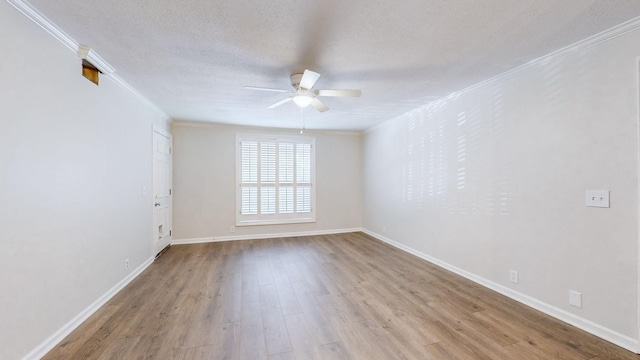 1280 Middle Tennessee Blvd Unit D6, Murfreesboro, TN 37130 - unfurnished room with crown molding, a ceiling fan, wood finished floors, baseboards, and a textured ceiling