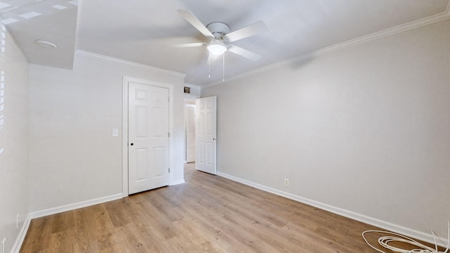 1280 Middle Tennessee Blvd Unit D6, Murfreesboro, TN 37130 - unfurnished room with light wood-style flooring, a ceiling fan, baseboards, and ornamental molding