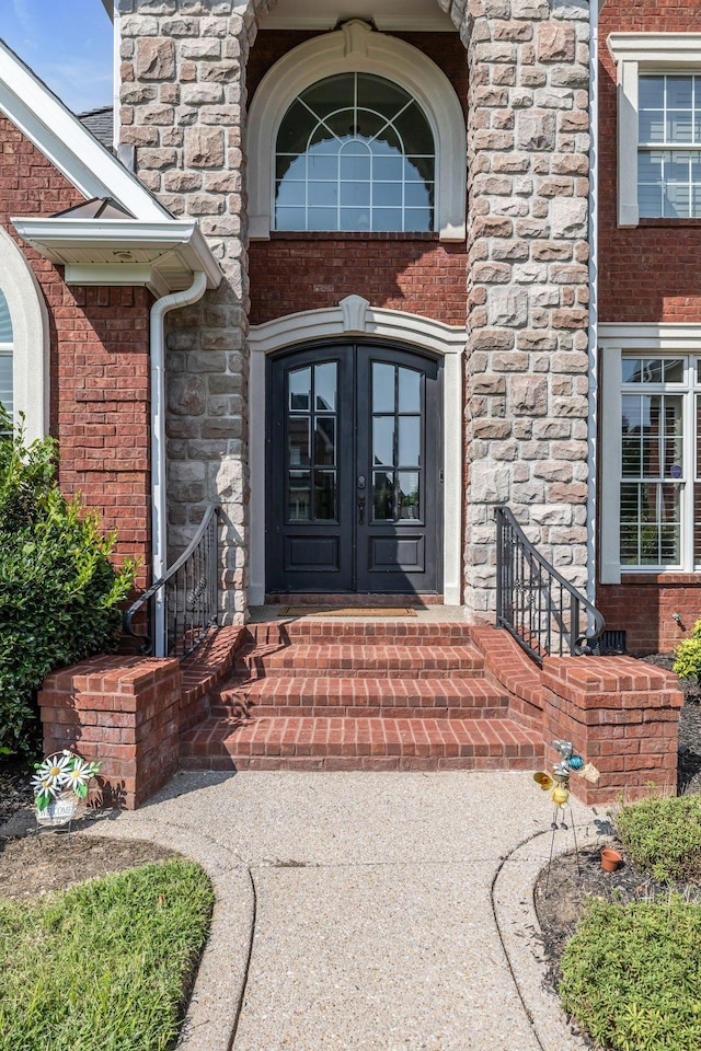 1918 Mosaic Trl, Murfreesboro, TN 37130 - entrance to property featuring french doors and brick siding