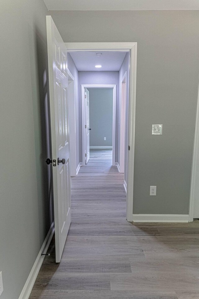 259 Longbranch Rd, Hohenwald, TN 38462 - hall featuring wood finished floors and baseboards