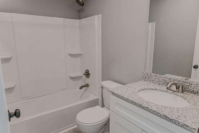 259 Longbranch Rd, Hohenwald, TN 38462 - bathroom with vanity, toilet, and shower / washtub combination