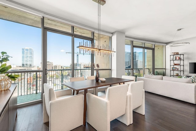 900 20th Ave S Unit 715, Nashville, TN 37212 - dining area with expansive windows and dark wood finished floors