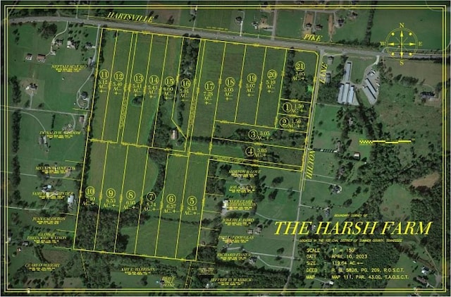 2736 Hartsville Pike, Castalian Springs, TN 37031 - map of property location with property parcel outlined