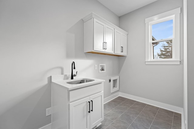 2736 Hartsville Pike, Castalian Springs, TN 37031 - washroom featuring washer hookup, cabinet space, baseboards, and hookup for an electric dryer