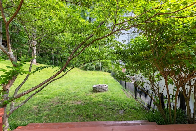 6116 Chickering Ct, Nashville, TN 37215 - view of yard featuring an outdoor fire pit