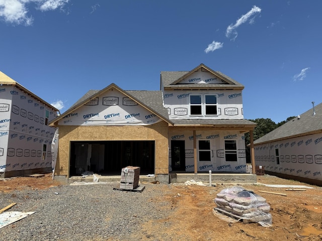 515 Cedar Brook Dr, White House, TN 37188 - unfinished property featuring covered porch and an attached garage