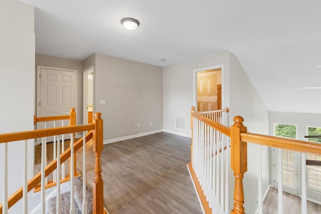 3401 Anderson Rd Unit 72, Antioch, TN 37013 - hall featuring an upstairs landing, wood finished floors, and baseboards