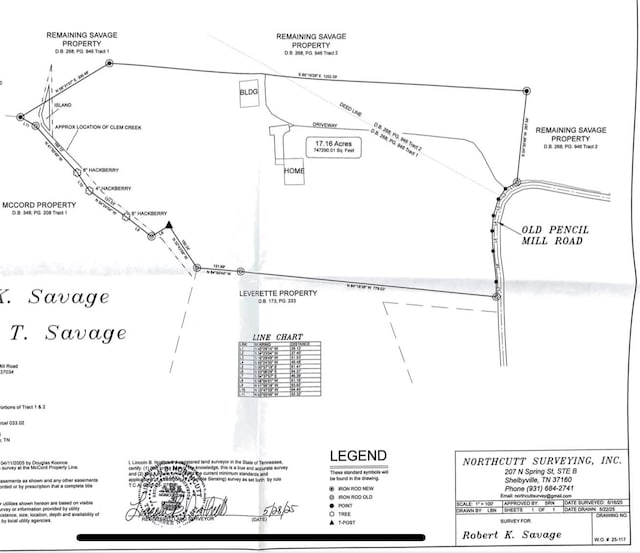 500 Old Pencil Mill Rd, Chapel Hill, TN 37034 - survey map / technical document