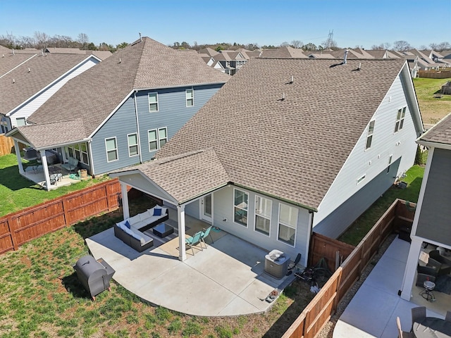 3617 Anthony Ave, Murfreesboro, TN 37129 - rear view of property featuring a shingled roof, a patio, and a residential view