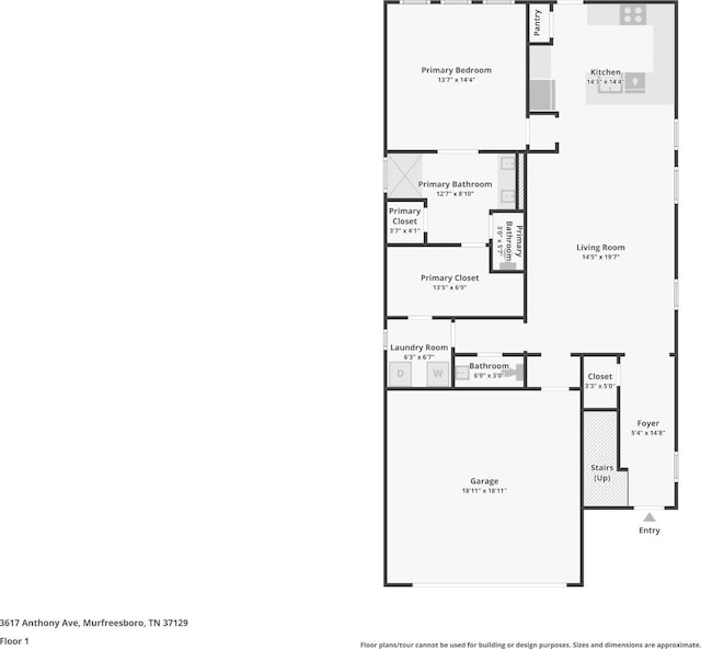 3617 Anthony Ave, Murfreesboro, TN 37129 - property floor plan