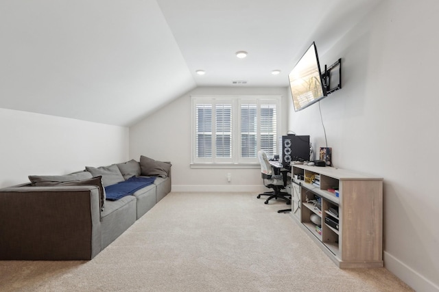 3617 Anthony Ave, Murfreesboro, TN 37129 - carpeted office featuring lofted ceiling and baseboards
