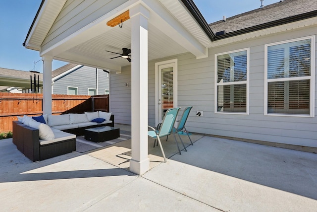 3617 Anthony Ave, Murfreesboro, TN 37129 - view of patio with outdoor lounge area and ceiling fan