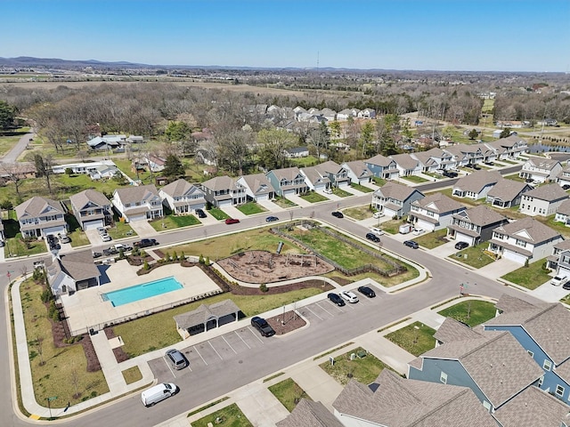 3617 Anthony Ave, Murfreesboro, TN 37129 - aerial view of property's location with a pool area and nearby suburban area