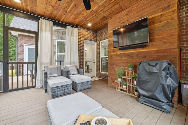 121 Regency Ln, Dickson, TN 37055 - wooden deck featuring a ceiling fan