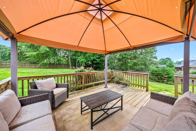 3692 Prestwicke Pl, Adams, TN 37010 - wooden deck with a fenced backyard and a gazebo